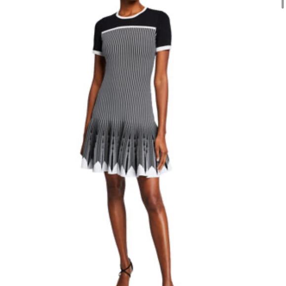 Shoshanna Dresses & Skirts - Shoshanna Mirella Striped Colorblock Short-Sleeve Dress black white sz XS